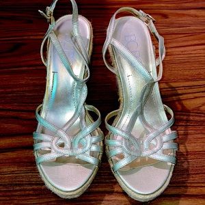 BCBG gold wedges, women’s size 10